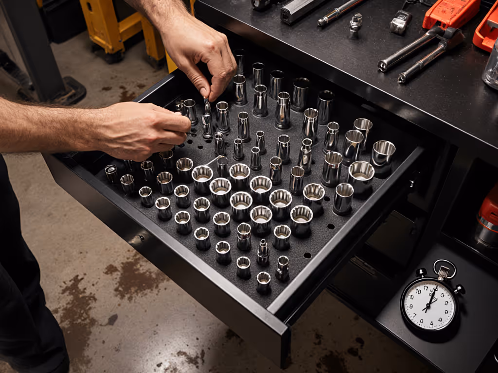 Faster Socket Retrieval: Pro Wrench Drawer Layout