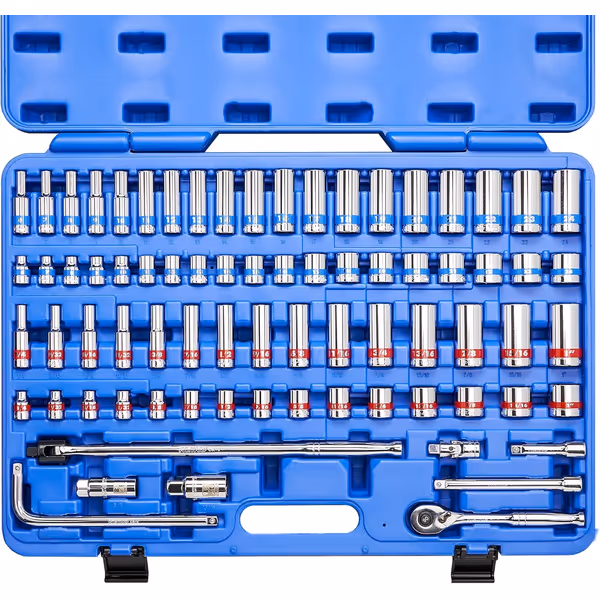 NEIKO 02472A 3/8-Inch-Drive 76-Piece Socket Set